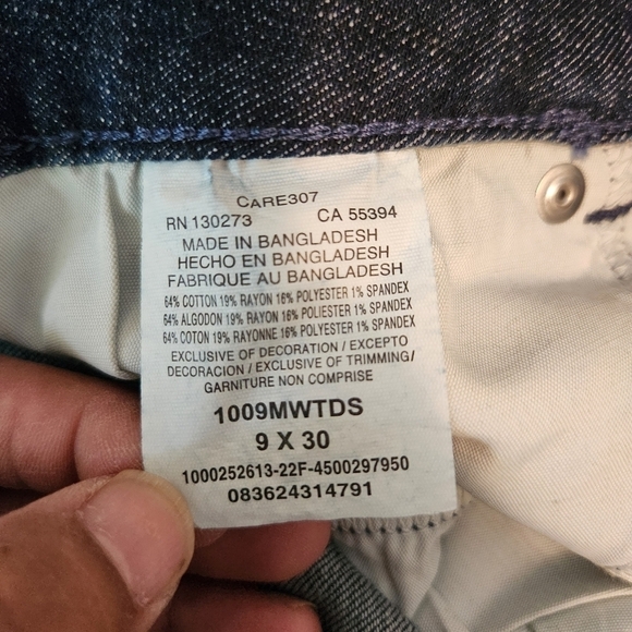 NWT STRAIGHT LEG WRANGLERS SIZE 9/10x30 - Picture 7 of 7